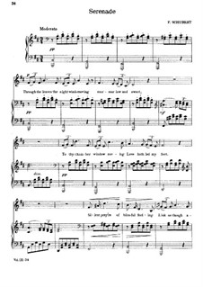 No.4 Ständchen (Serenade), vocal version: B minor by Franz Schubert