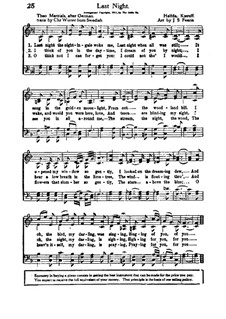No.2 Last Night: No.2 Last Night for choir by Halfdan Kjerulf