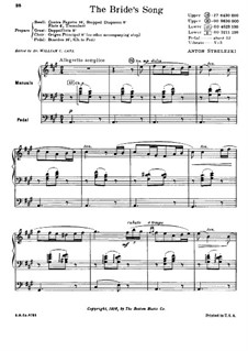 The Bride's Song for Organ: The Bride's Song for Organ by Anton Strelezki