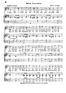 Sweet Genevieve: Sweet Genevieve by Henry Tucker