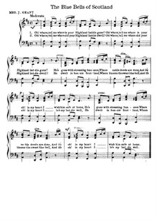 The Blue Bells of Scotland: para voz e piano (D Maior) by folklore