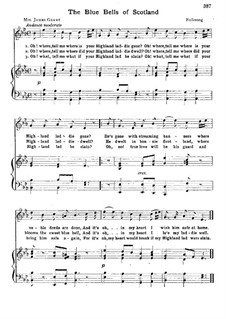 The Blue Bells of Scotland: para voz e piano (E flat maior) by folklore