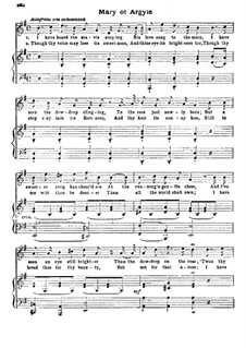 Mary of Argyle: Partitura Piano-vocal by Sydney Nelson