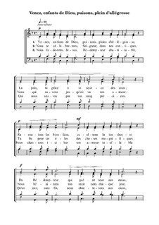 Venez, enfants de Dieu, puisons, plein d'allégresse: Venez, enfants de Dieu, puisons, plein d'allégresse by François Olivier