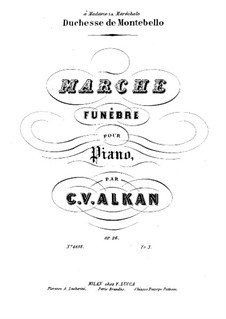 Marche funèbre (Funeral March) for Piano, Op.26: para um único musico (Editado por H. Bulow) by Charles-Valentin Alkan
