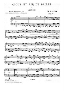 Gigue et air de ballet dans le style ancien, Op.24: Para Piano by Charles-Valentin Alkan