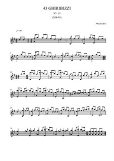 Forty-Three Ghiribizzi, MS 43: Ghiribizzo No.15 by Niccolò Paganini