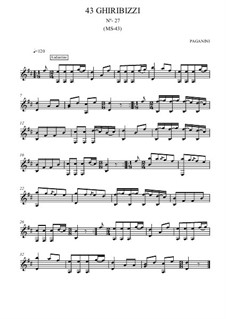 Forty-Three Ghiribizzi, MS 43: Ghiribizzo No.27 by Niccolò Paganini