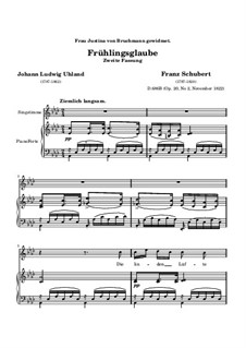 Frühlingsglaube (Faith in Spring), D.686 Op.20 No.2: segunda versão by Franz Schubert