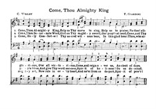 Come, Thou Almighty King: partituras de vocais by Felice Giardini