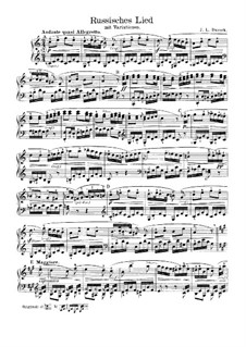 Russian Song with Variations: Russian Song with Variations by Jan Ladislav Dussek