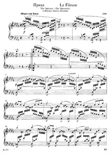 La fileuse (The Spinner): Para Piano by Mily Balakirev