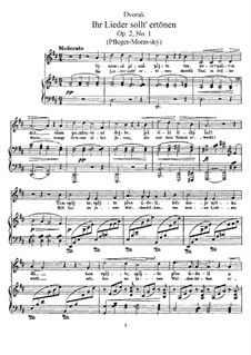 Four Songs, B.124 Op.2: set completo by Antonín Dvořák