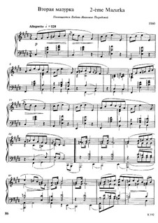 Mazurka No.2 in C Sharp Minor: Mazurka No.2 in C Sharp Minor by Mily Balakirev