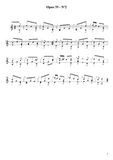 Twenty-Four Exercises for Guitar, Op.35: Estudo No.2 by Fernando Sor