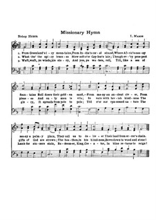 Missionary Hymn: Missionary Hymn by Lowell Mason