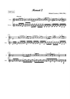 Minuet for Flute and Guitar No.2: Minuet for Flute and Guitar No.2 by Michel Corrette
