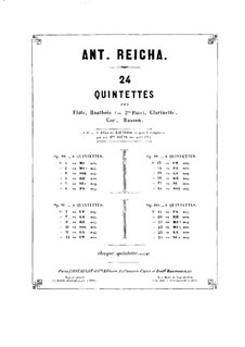 Woodwind Quintet in G Major, Op.99 No.6: Partes by Anton Reicha