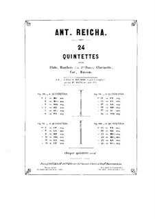 Woodwind Quintet in A Minor, Op.100 No.5: parte flauta by Anton Reicha