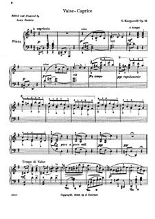Waltz-Caprice for Piano, Op.16: Waltz-Caprice for Piano by Genari Karganoff