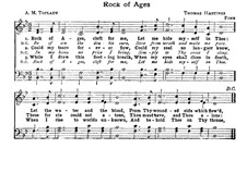 Rock of Ages: partituras de vocais by Thomas Hastings