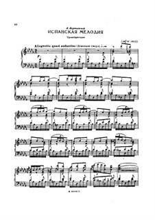 Spanish Melody: Para Piano by Mily Balakirev
