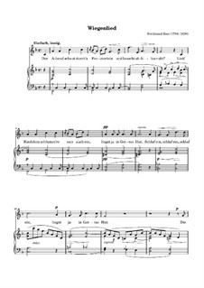 Lullaby for Voice and Piano: Lullaby for Voice and Piano by Ferdinand Ries