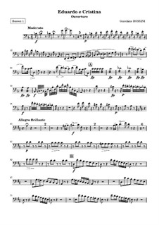 Eduardo e Cristina: Overture – bassoon I part by Gioacchino Rossini