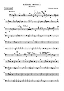 Eduardo e Cristina: Overture – bass drum part by Gioacchino Rossini
