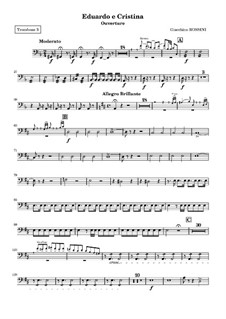 Eduardo e Cristina: Overture – trombone III part by Gioacchino Rossini