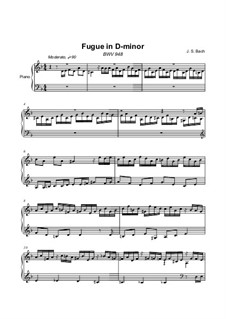 Fugue in D Minor, BWV 948: para teclado by Johann Sebastian Bach