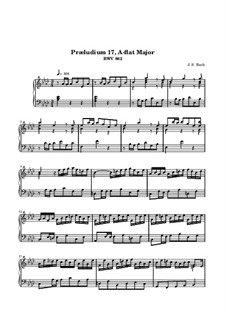 Prelude and Fugue No.17 in A Flat Major, BWV 862: para teclado by Johann Sebastian Bach