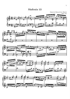 No.13 in A Minor, BWV 799: para teclado (partituras de alta qualidade) by Johann Sebastian Bach