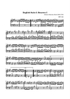 Suite No.1 in A Major, BWV 806: Bourrée I by Johann Sebastian Bach