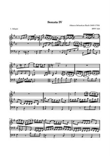 Trio Sonata No.4 in E Minor for Organ, BWV 528: For a single performer by Johann Sebastian Bach