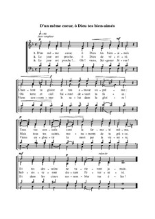 D'un même cœur, ô Dieu, tes bien-aimés: D'un même cœur, ô Dieu, tes bien-aimés by Ludwig van Beethoven