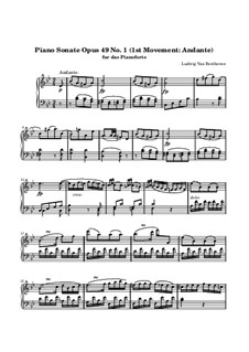 Sonata for Piano No.19, Op.49 No.1: movimento I by Ludwig van Beethoven