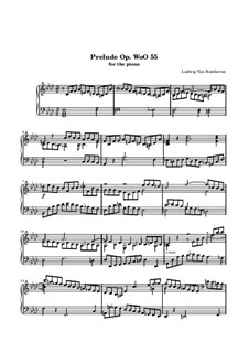 Prelude, WoO 55: para piano (partituras de alta qualidade) by Ludwig van Beethoven