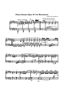 Sonata for Piano No.24, Op.78: movimento I by Ludwig van Beethoven