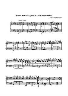 Sonata for Piano No.24, Op.78: movimento II by Ludwig van Beethoven