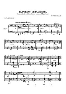 Le Pardon de Ploërmel. Grande valse de salon: Para Piano by Johann Friedrich Burgmüller