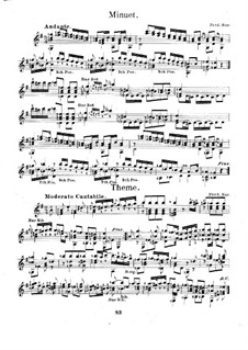 Four Minuets: Minuet in G Major and Theme by Fernando Sor