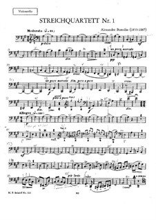 String Quartet No.1 in A Major: parte violoncelo by Alexander Borodin