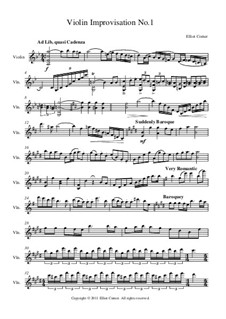 Violin Improvisation No.1: Violin Improvisation No.1 by Elliot Corner
