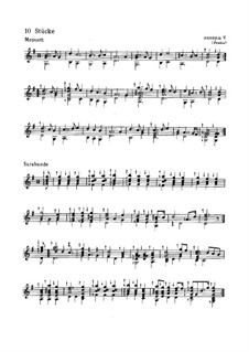 Ten Pieces for Guitar: Ten Pieces for Guitar by Unknown (works before 1850)