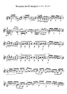Sonata No.103 in G Major, K.259 L.103 P.469: Para Guitarra by Domenico Scarlatti
