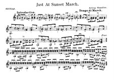 Just at Sunset March: Just at Sunset March by Arling Shaeffer
