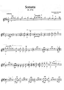 Sonata No.297 in F Major, K.274 L.297 P.491: Para Guitarra by Domenico Scarlatti