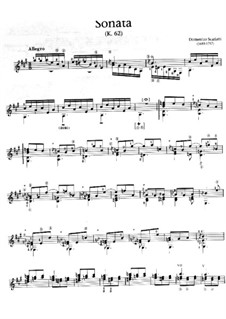 Sonata No.45 in A Major, K.62 L.45 P.49: Para Guitarra by Domenico Scarlatti