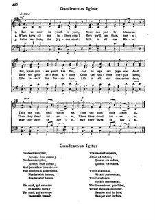 Gaudeamus igitur (So Let us Rejoice): para coro by Unknown (works before 1850)